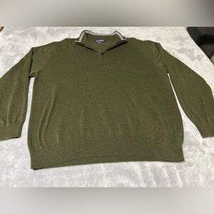 Roundtree & Yorke Olive Zip-Up Sweater